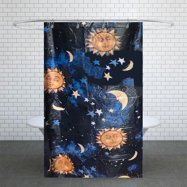  پرده حمام مدل آفتاب مهتاب سایز 180× 240 سانتی‌ متر