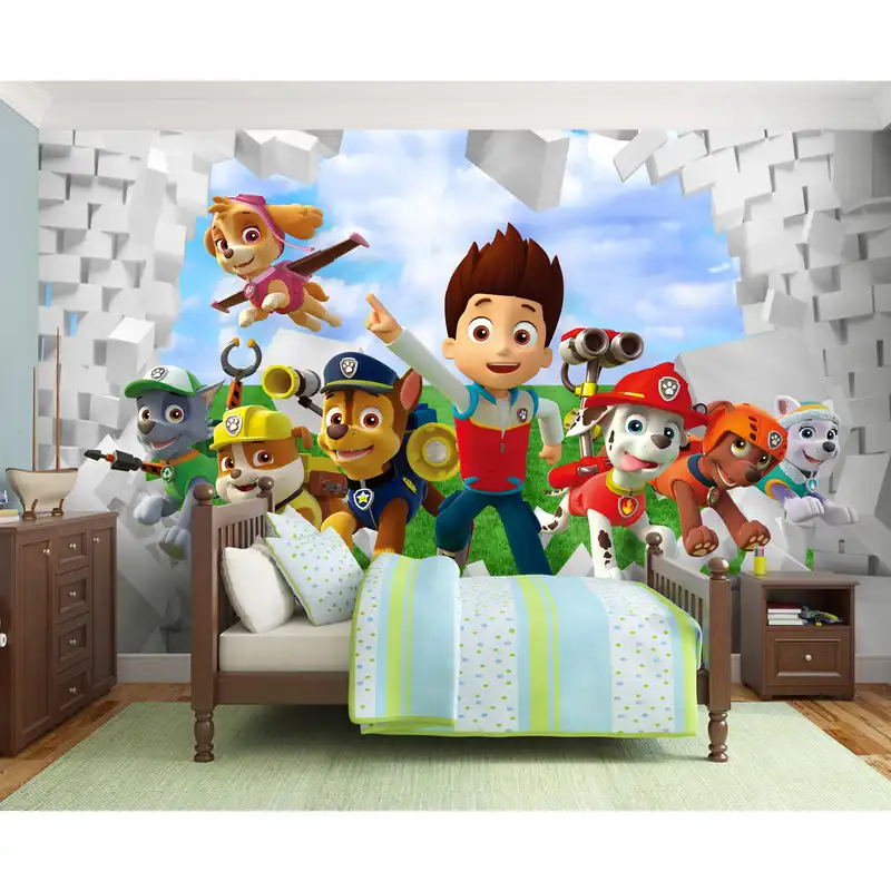 پوستر دیواری اتاق کودک طرح سگ های قهرمان کد pk168