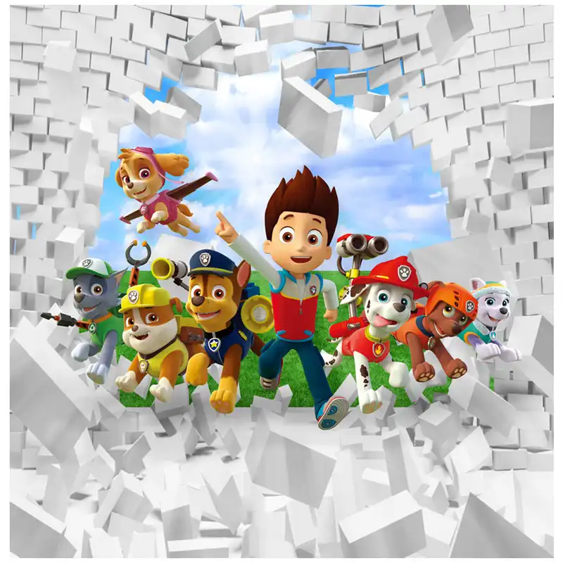 پوستر دیواری اتاق کودک طرح سگ های قهرمان کد pk168