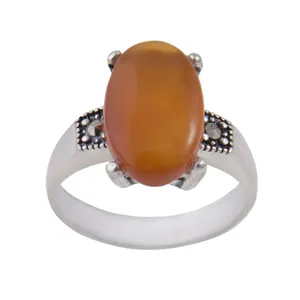 انگشتر نقره زنانه بازرگانی میلادی کد AW_247