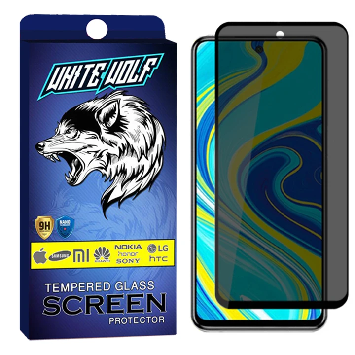 محافظ صفحه نمایش وایت ولف مدل WGP2 مناسب برای گوشی موبایل شیائومی Redmi Note 9 Pro