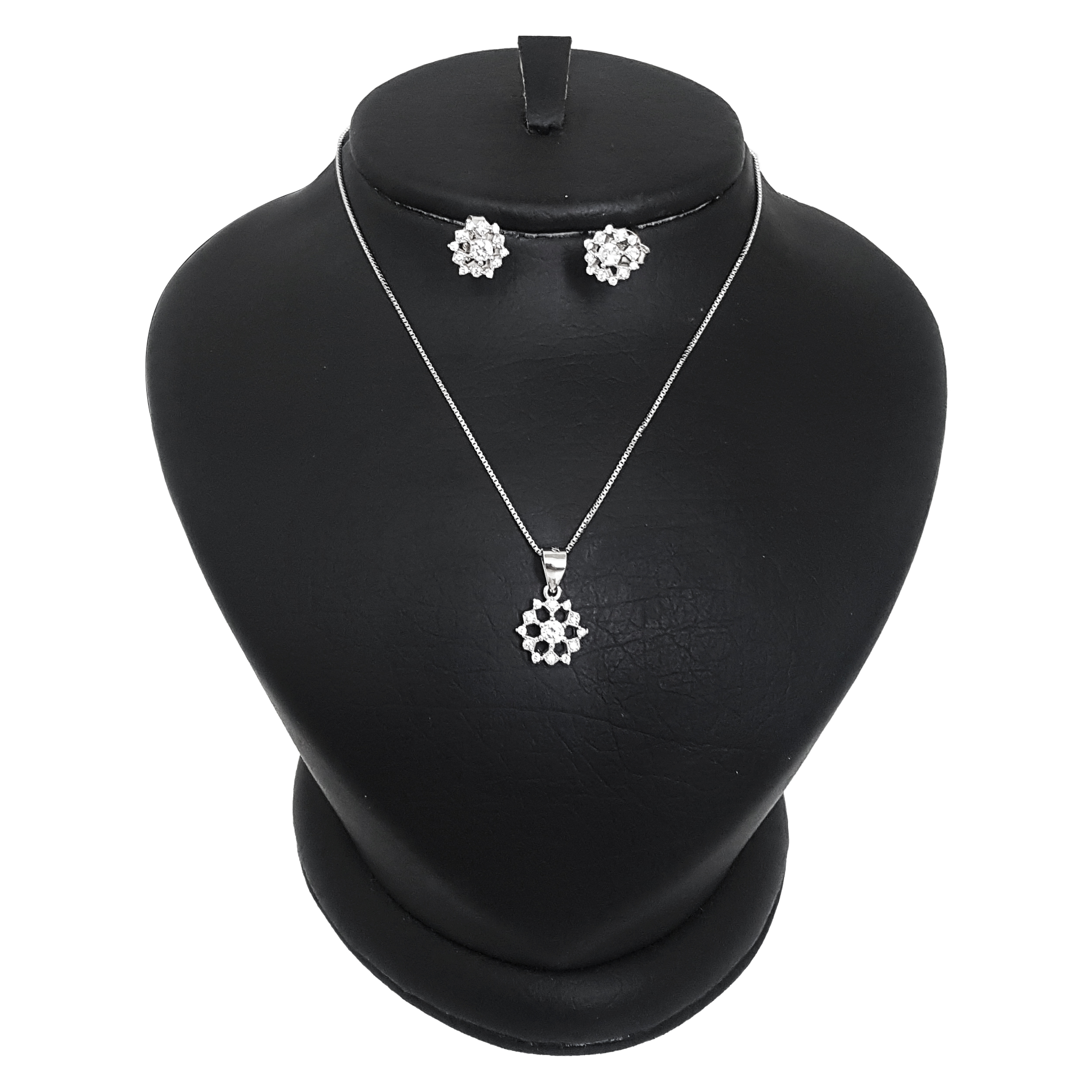  نیم ست نقره زنانه ترمه 1 طرح فلاور کد NS-1020