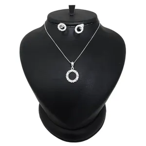  نیم ست نقره زنانه ترمه 1 طرح حلقه گل کد NS-1021