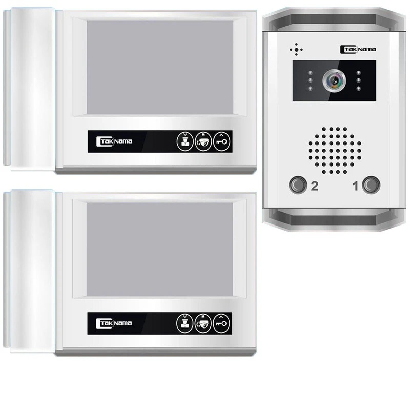 درب بازکن تصویری تک نما مدل D70-2V مجموعه 3 عددی 