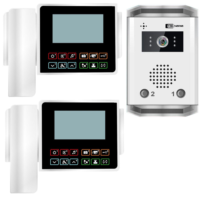 درب بازکن تصویری تک نما مدل C43-2V مجموعه 3 عددی