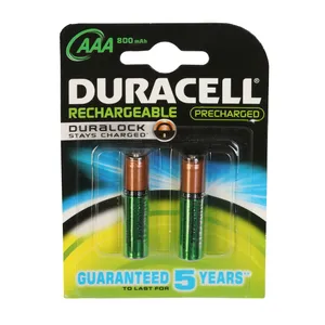 باتری نیم قلمی قابل شارژ دوراسل مدل Duralock HR03 بسته 2 عددی