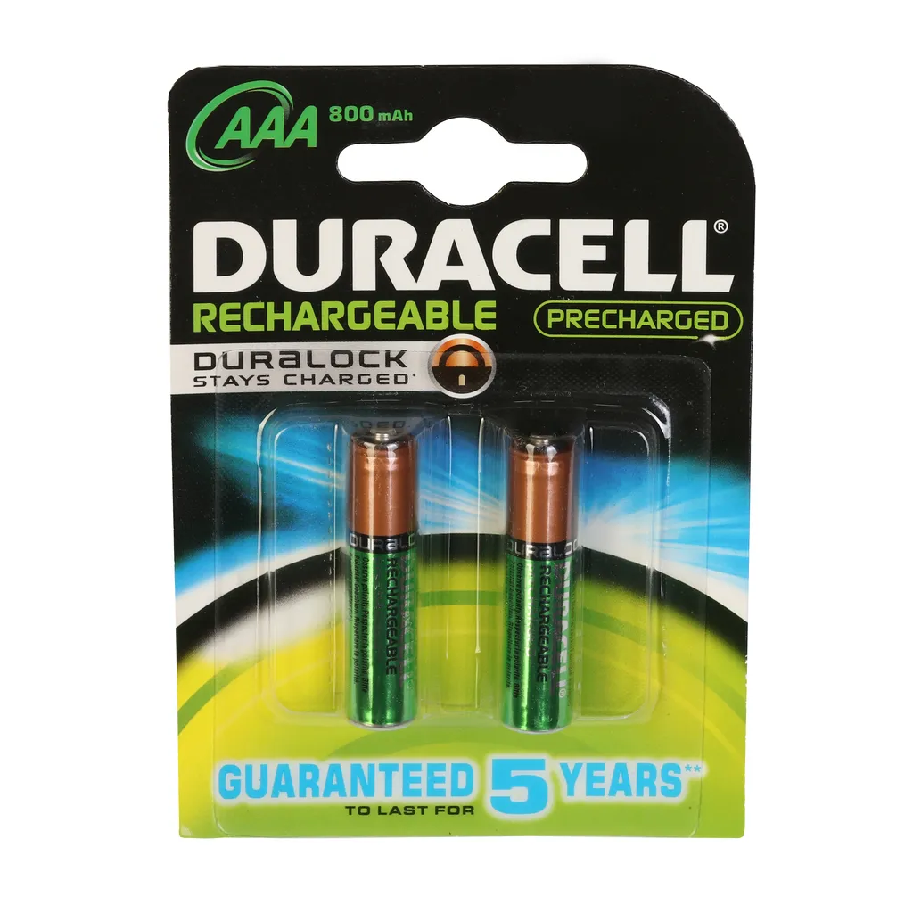باتری نیم قلمی قابل شارژ دوراسل مدل Duralock HR03 بسته 2 عددی