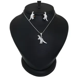  نیم ست نقره زنانه ترمه 1 طرح تیرکس کد NS-1031