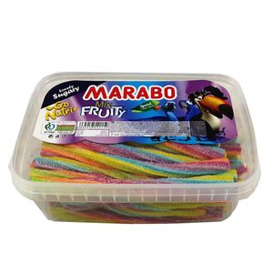 نقد و بررسی پاستیل پیچشی شکری میوه ای ترش مارابو - 900 گرم توسط خریداران