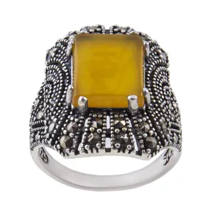 انگشتر نقره زنانه بازرگانی میلادی کد AW_263