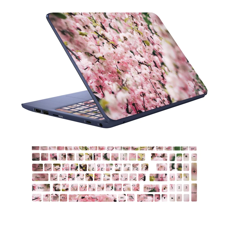  استیکر لپ تاپ کد G-14 به همراه برچسب حروف فارسی کیبورد