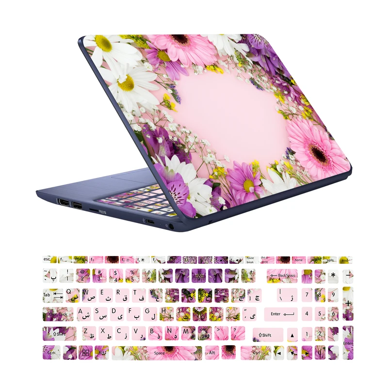  استیکر لپ تاپ کد G-17 به همراه برچسب حروف فارسی کیبورد
