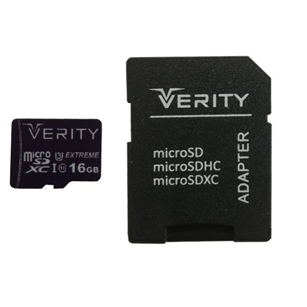 کارت حافظه microSDHC وریتی مدل Extreme کلاس 10 استاندارد UHS-I U3 سرعت 80MBps ظرفیت 16 گیگابایت همراه با آداپتور SD