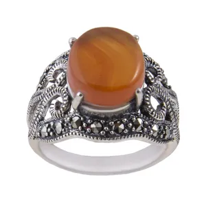 انگشتر نقره زنانه بازرگانی میلادی کد AW_245