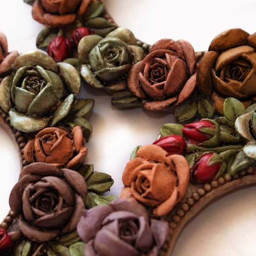 قاب عکس   کد110  طرح گل های رنگی