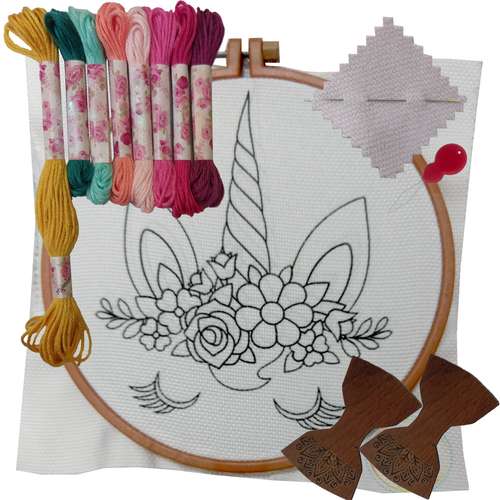 بسته گلدوزی طرح unicorn مجموعه 15عددی