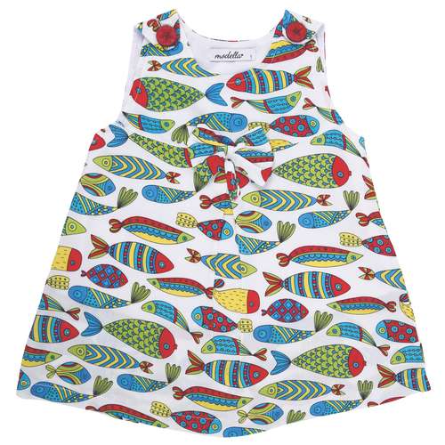  پیراهن دخترانه مدلا طرح ماهی کد D1984