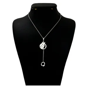 گردنبند نقره زنانه دلی جم طرح انار شب یلدا  کد D 395