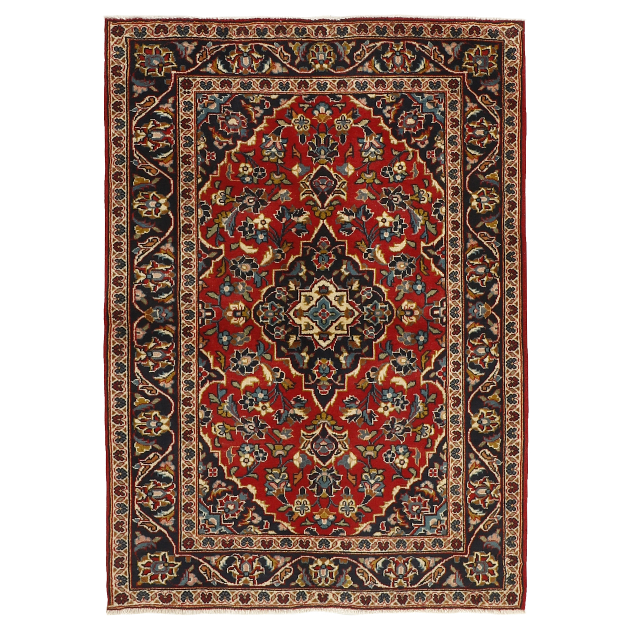  فرش دستبافت یک و نیم متری مدل کاشان کد 503479