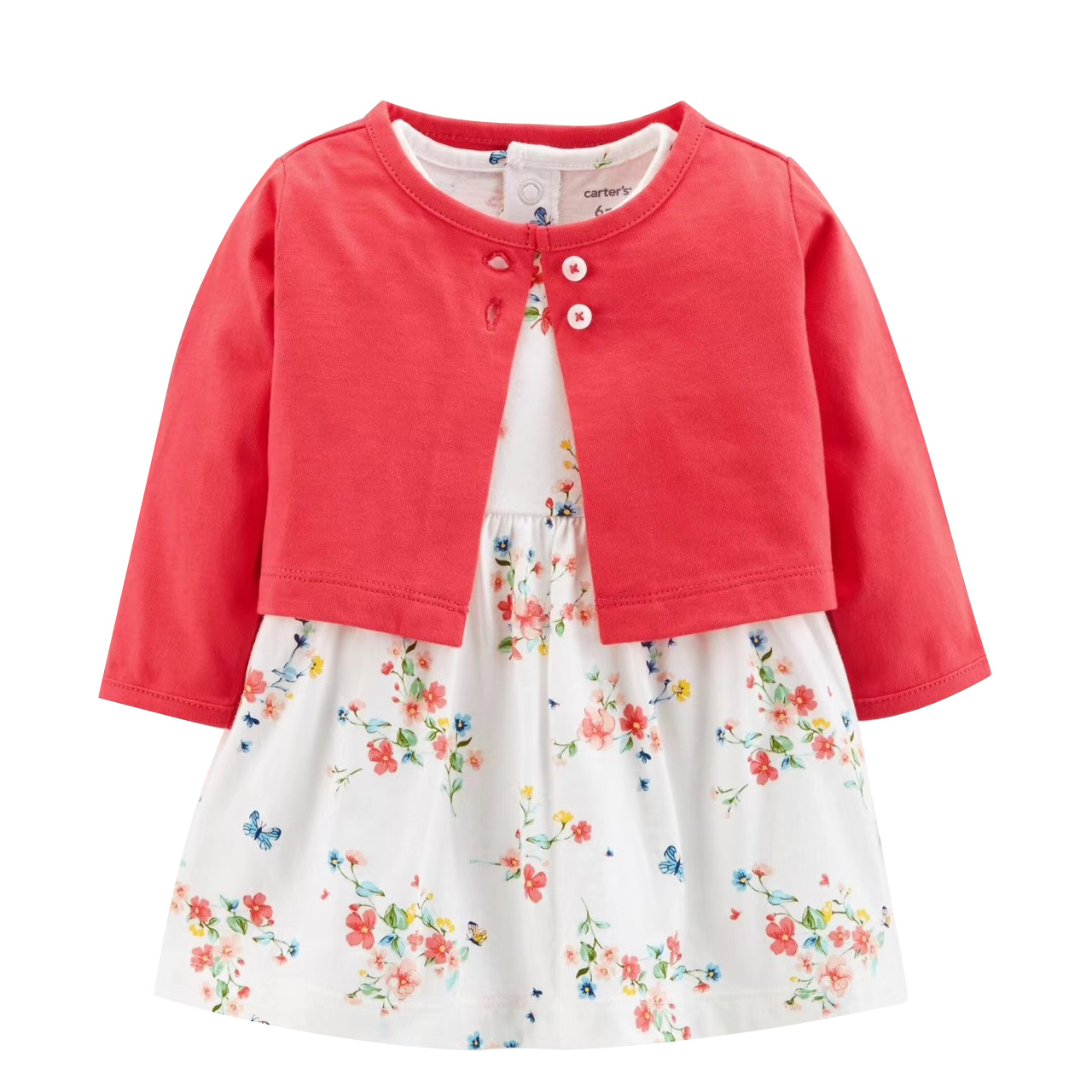 ست کت و پیراهن نوزادی دخترانه کارترز کد ca05