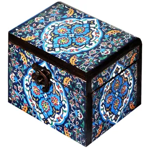 جعبه هدیه چوبی طرح سرامیکی کد 04