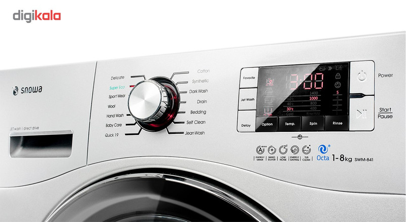 ماشین لباسشویی اسنوا مدل SWD-Octa CS ظرفیت 8 کیلوگرم