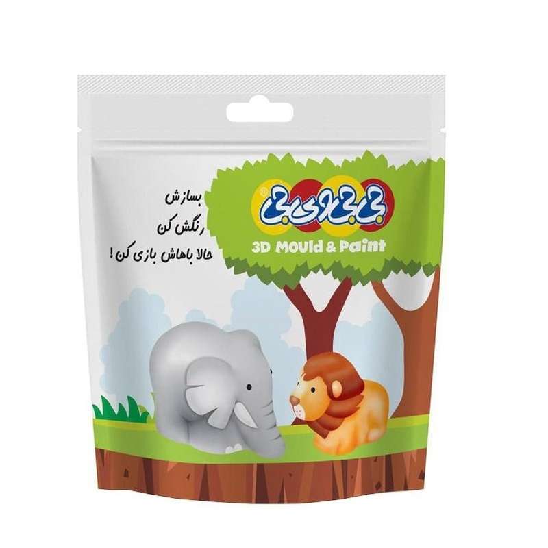 بازی آموزشی جی جی وی جی مدل  رنگ آمیزی  Lion and Elephant