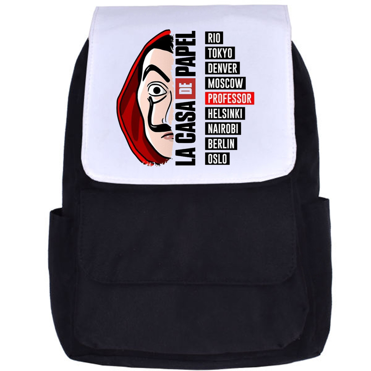 کوله پشتی زنانه طرح سریال money heist کد KP118