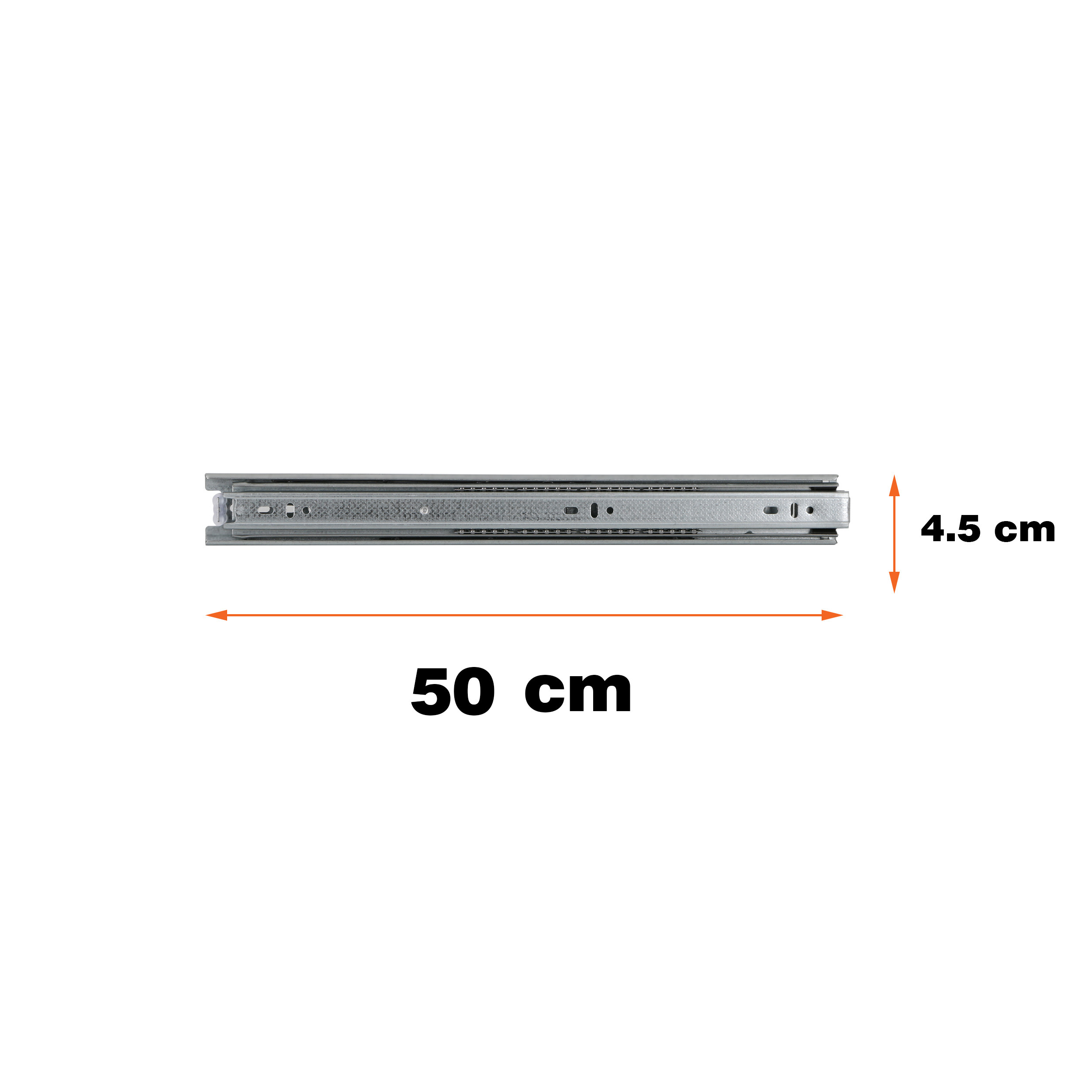 ریل کشو پیسو مدل DA-500 طول 50 سانتی متر بسته 2 عددی