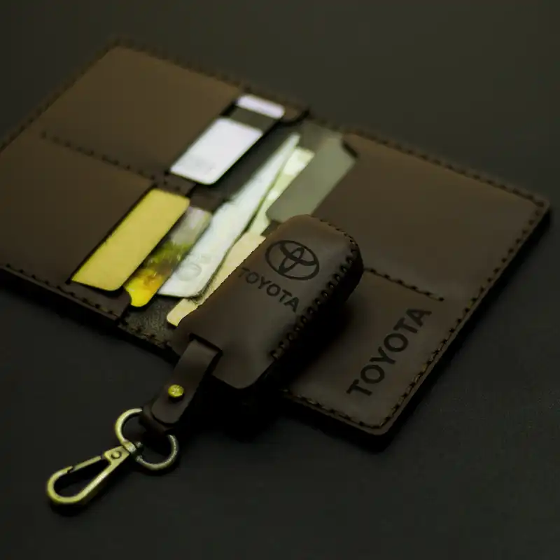 ست هدیه چرمینه اسپرت طرح تویوتا کد 55027-FOUR