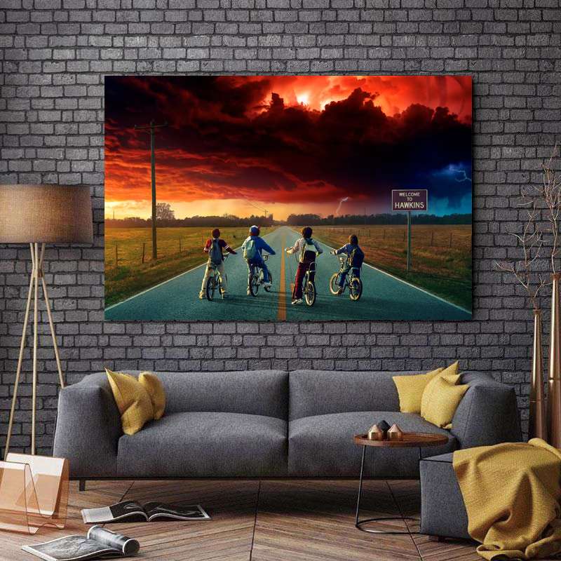 تابلو شاسی طرح سینما مدل Stranger Things کد A182 تابلو شاسی طرح سینما مدل Stranger Things کد A182