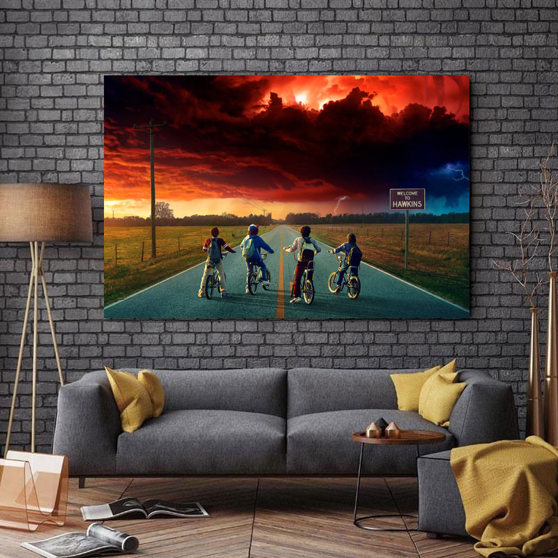 تابلو شاسی طرح سینما مدل Stranger Things کد A182 تابلو شاسی طرح سینما مدل Stranger Things کد A182