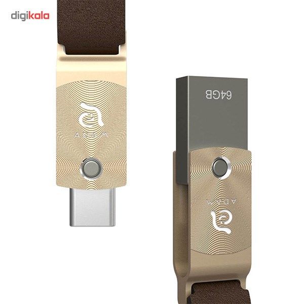 فلش مموری USB 3.0 And USB Type-C آدام المنتس مدل Roma ظرفیت 64 گیگابایت main 1 2