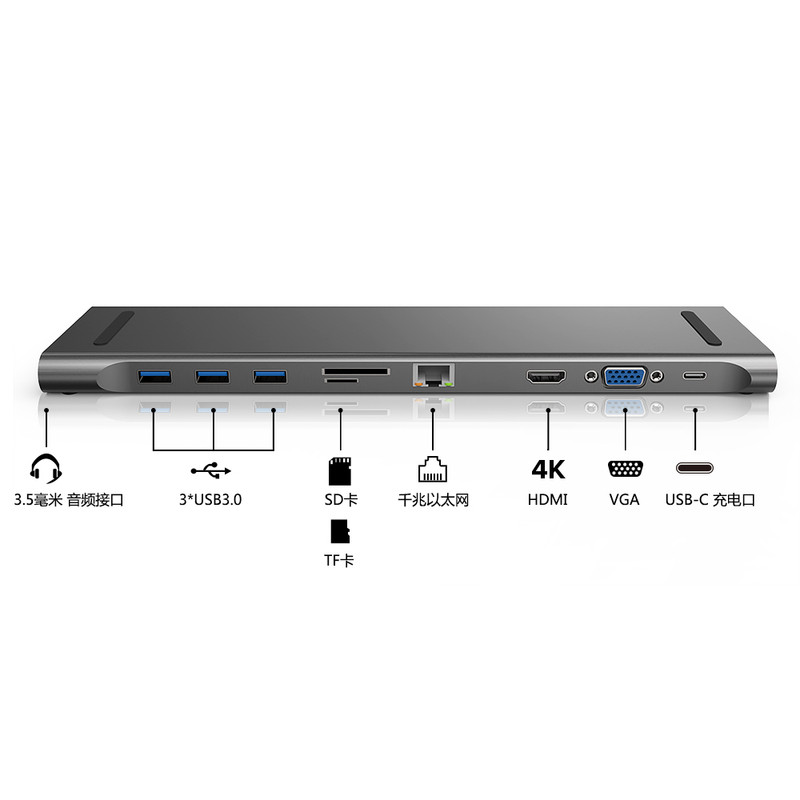 هاب 10 پورت USB-C جی سی پال مدل JCP6204