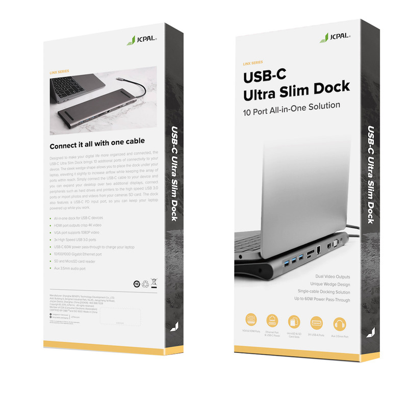 هاب 10 پورت USB-C جی سی پال مدل JCP6204