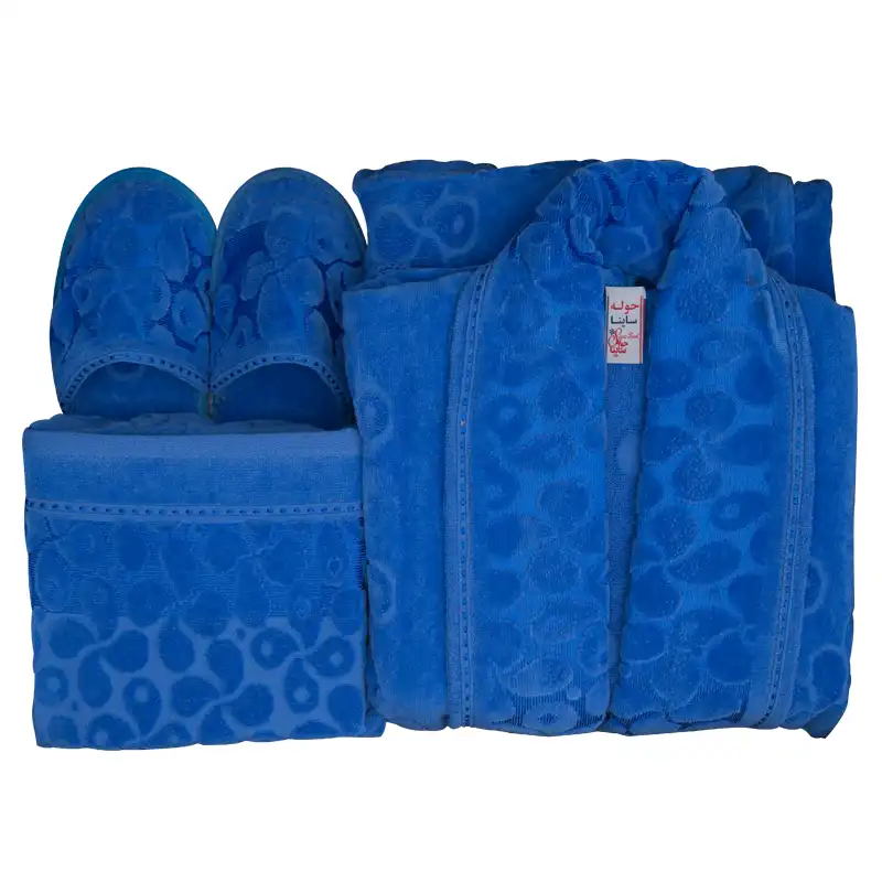 سرویس حوله پالتویی 3 تکه ساینا مدل بهار