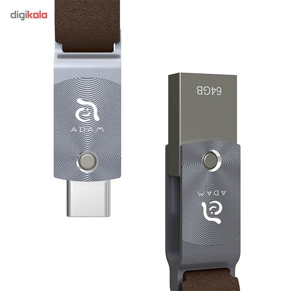 فلش مموری USB 3.0 And USB Type-C آدام المنتس مدل Roma ظرفیت 64 گیگابایت main 1 3