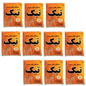 دستکش یکبار مصرف تیک مدل H5 مجموعه 10 عددی
