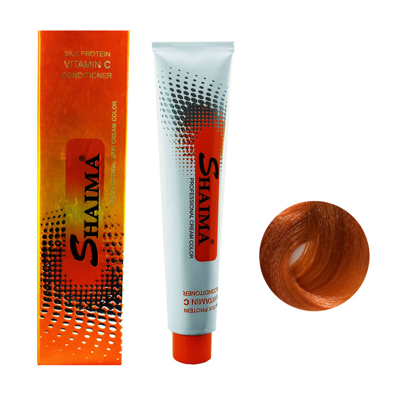 رنگ مو شایما مدل 1221 شماره 7.44حجم 100 میلی لیتر رنگ پرتقالی