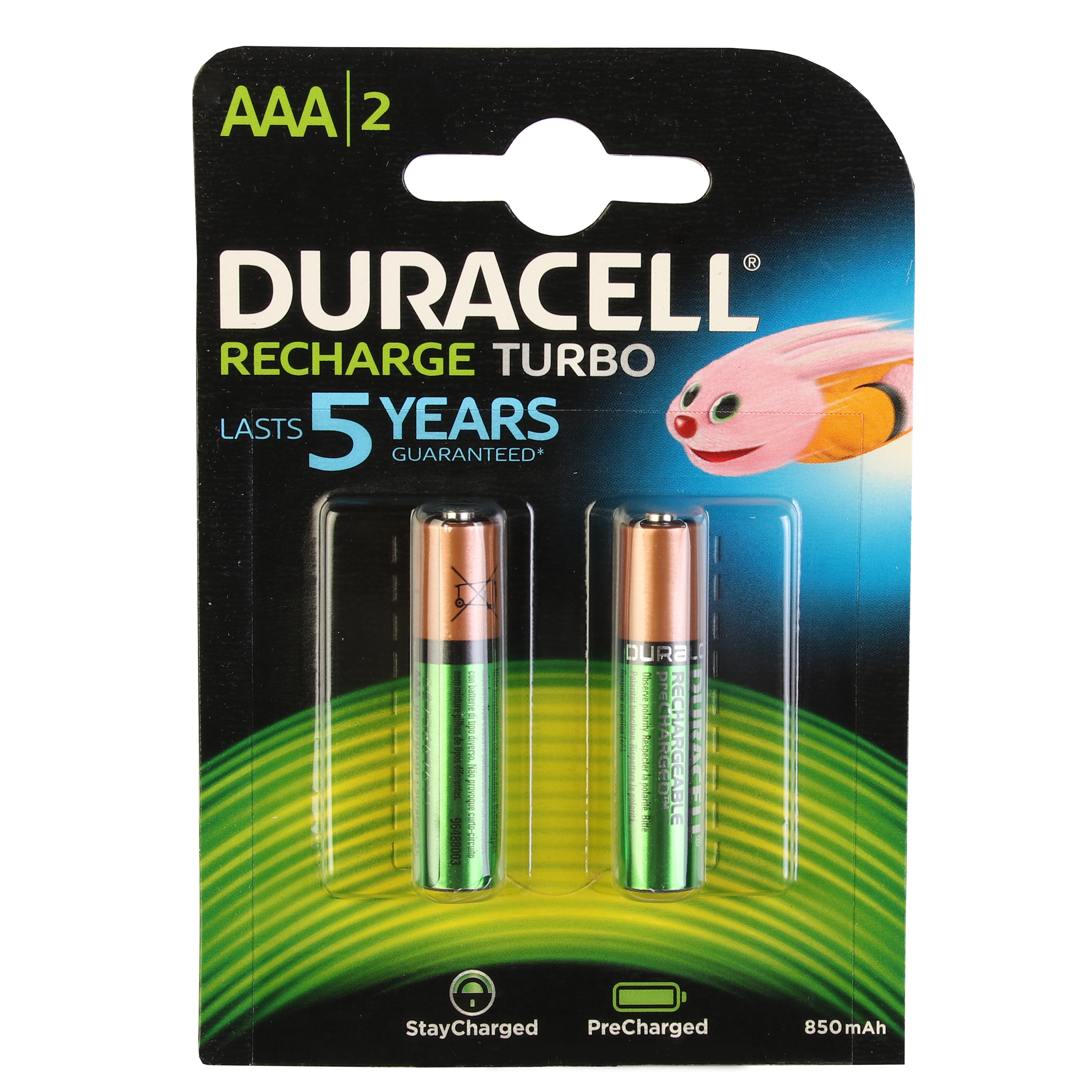 باتری نیم قلمی قابل‌ شارژ دوراسل مدل TURBO Duralock HR03 بسته‌ 2 عددی
