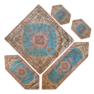 ست 5 تکه رومیزی ترمه رضایی شمس مدل R12B350