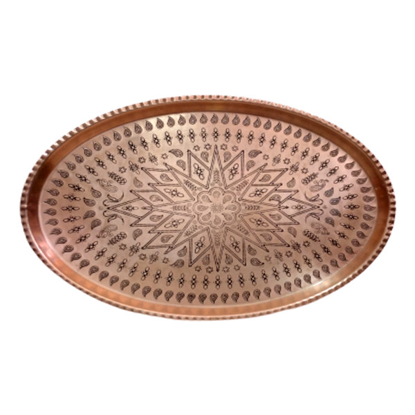 سینی مسی مدل بیضی کد  ZB22