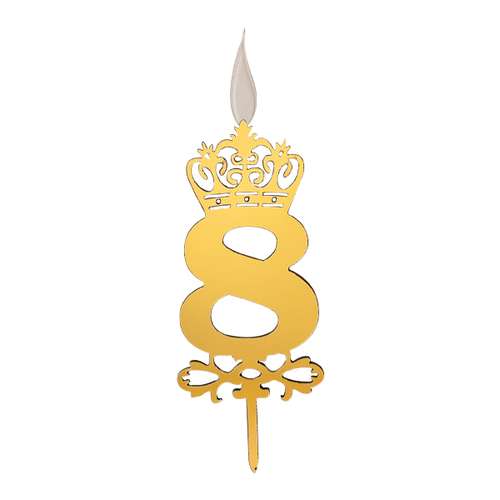 شمع تولد طرح عدد 8 کد TG130