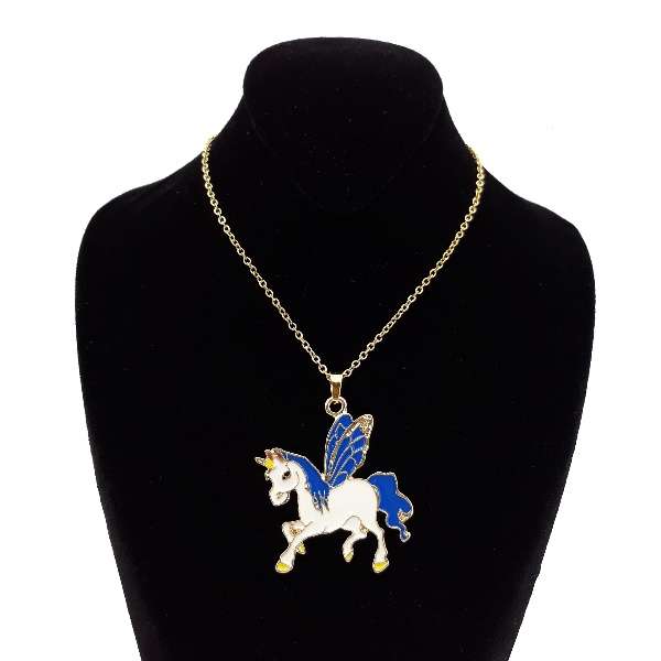 گردنبند دخترانه طرح اسب بالدار کد 708