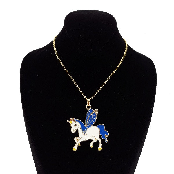 گردنبند دخترانه طرح اسب بالدار کد 708