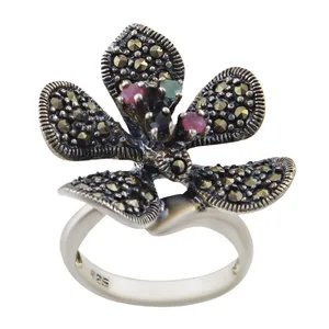 انگشتر نقره زنانه بازرگانی میلادی کد AW_299