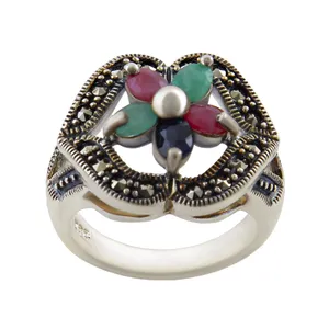 انگشتر نقره زنانه بازرگانی میلادی کد AW_300