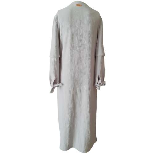 مانتو زنانه کد G99008 رنگ طوسی