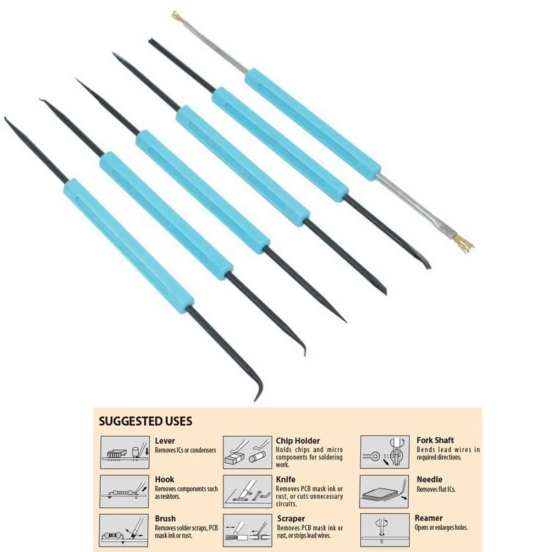 عکس شماره 3 : مجموعه 6 عددی ابزار لحیم کاری مدل sa-10