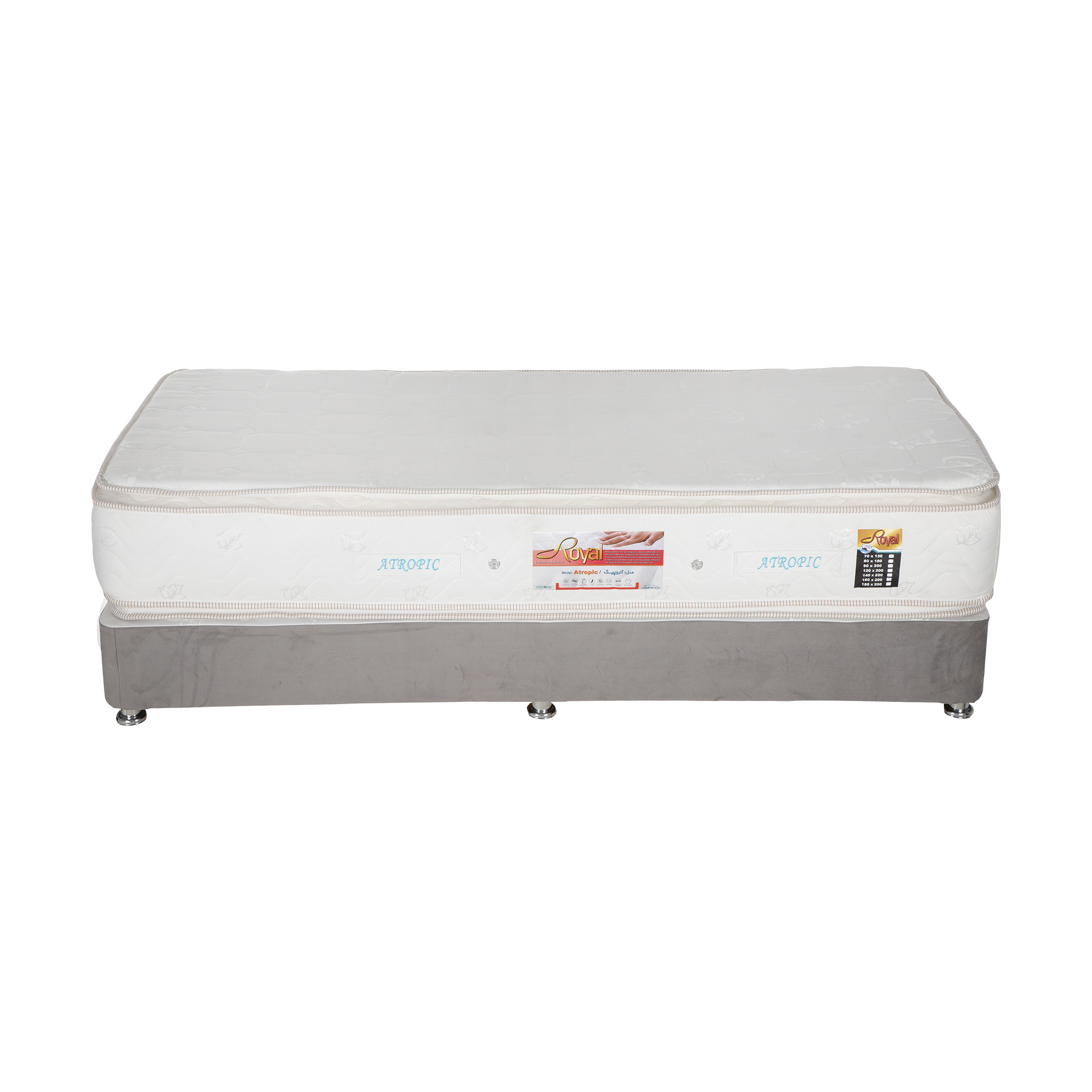 تخت خواب یک نفره مدل DMB124 سایز 200 × 90 سانتی‌ متر